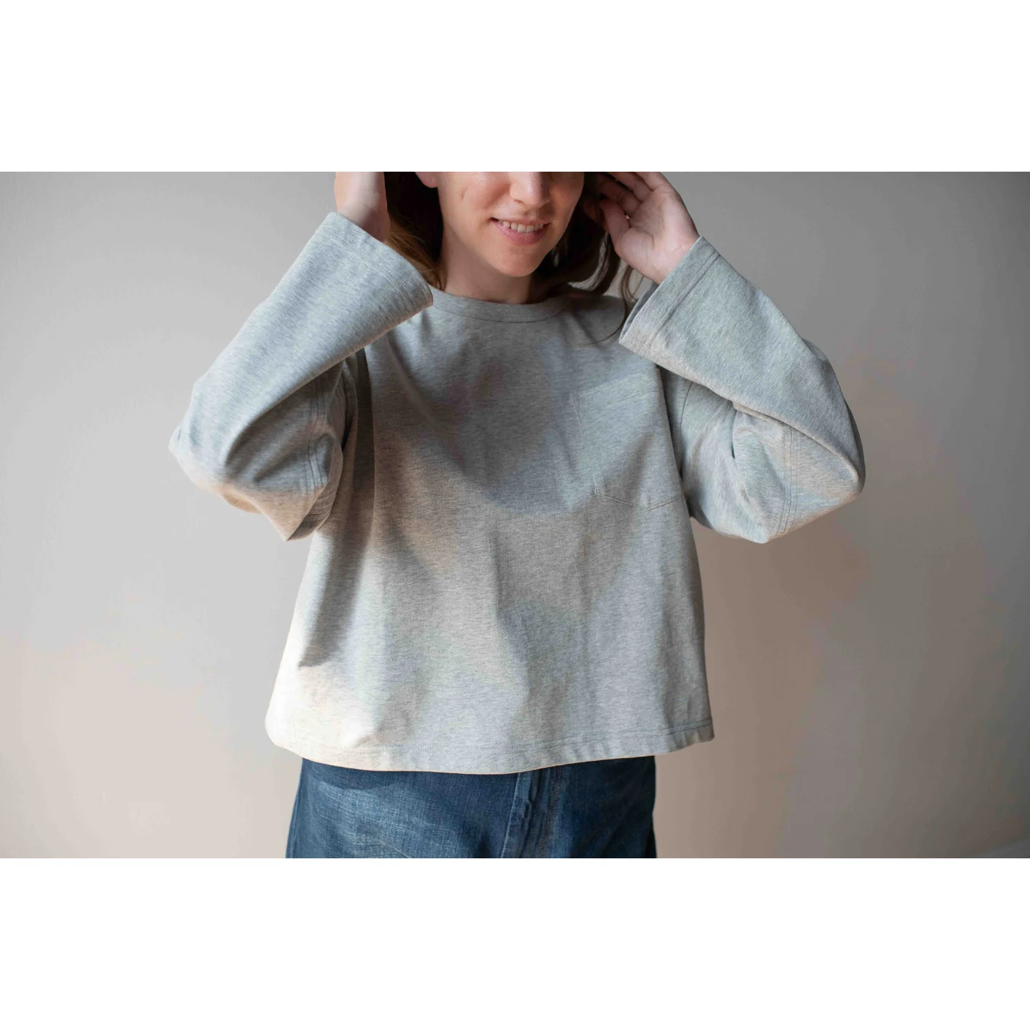 Apiece Apart Boxy Tee in Heathered Grey - Image 7