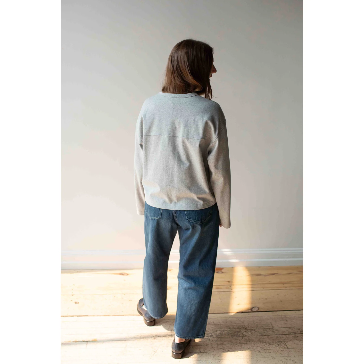 Apiece Apart Boxy Tee in Heathered Grey - Image 9