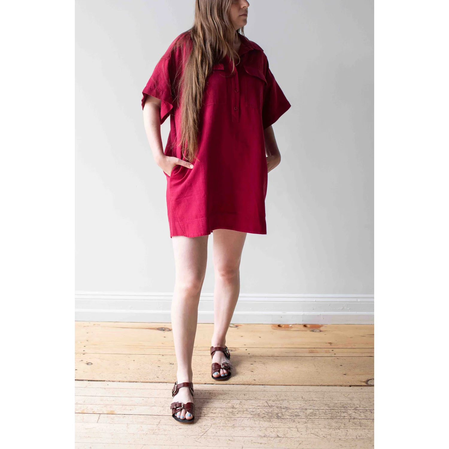 Apiece Apart Stefana Shift Dress in Rumba Red - Image 5