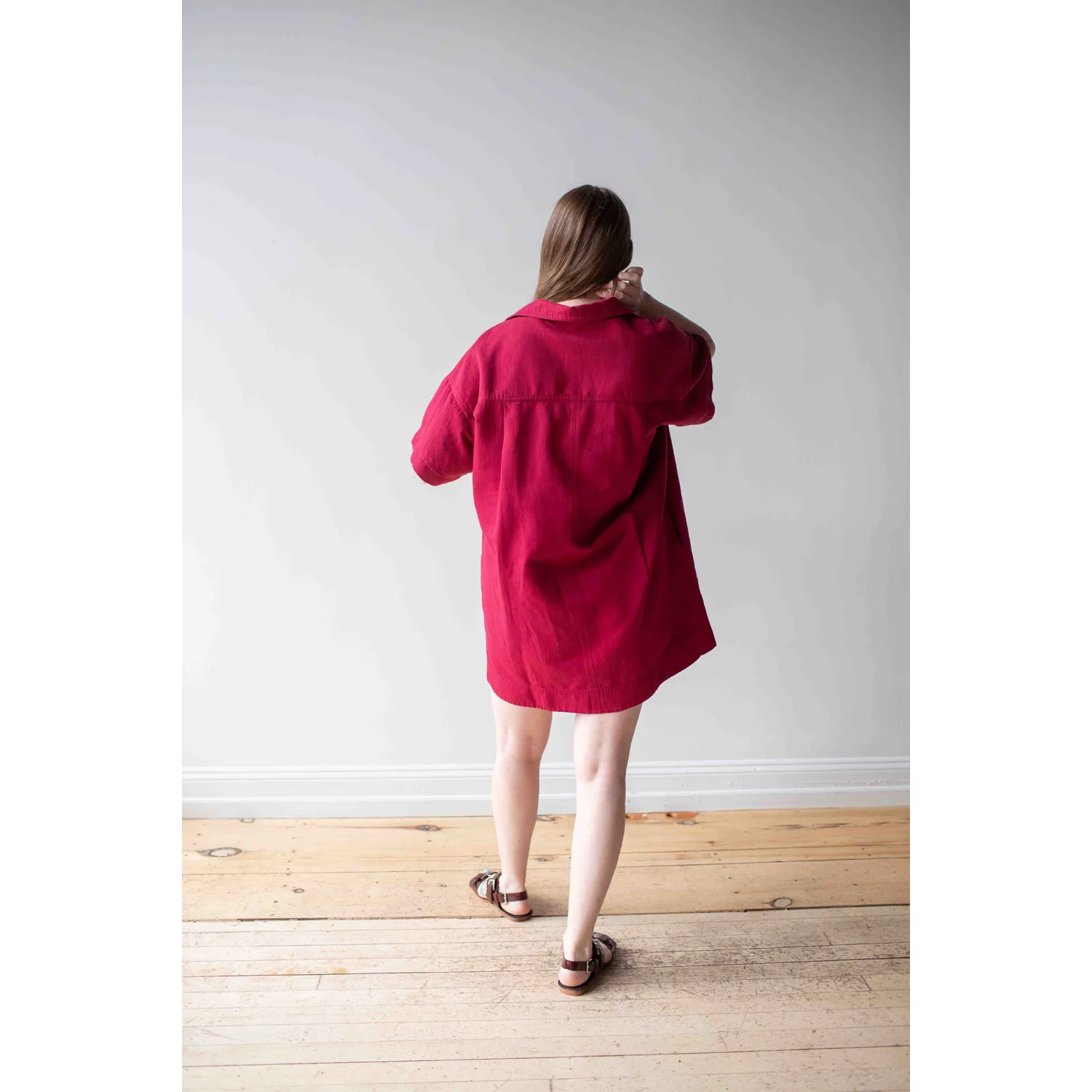 Apiece Apart Stefana Shift Dress in Rumba Red - Image 7