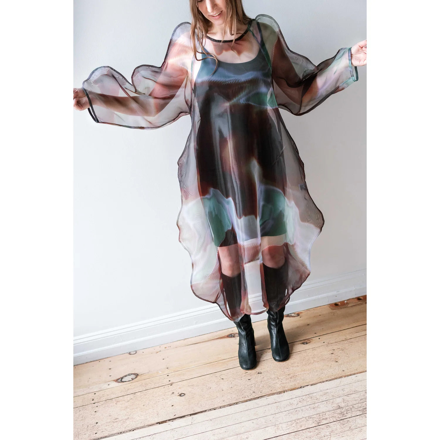 Baserange Slip Dress in Black - Image 4