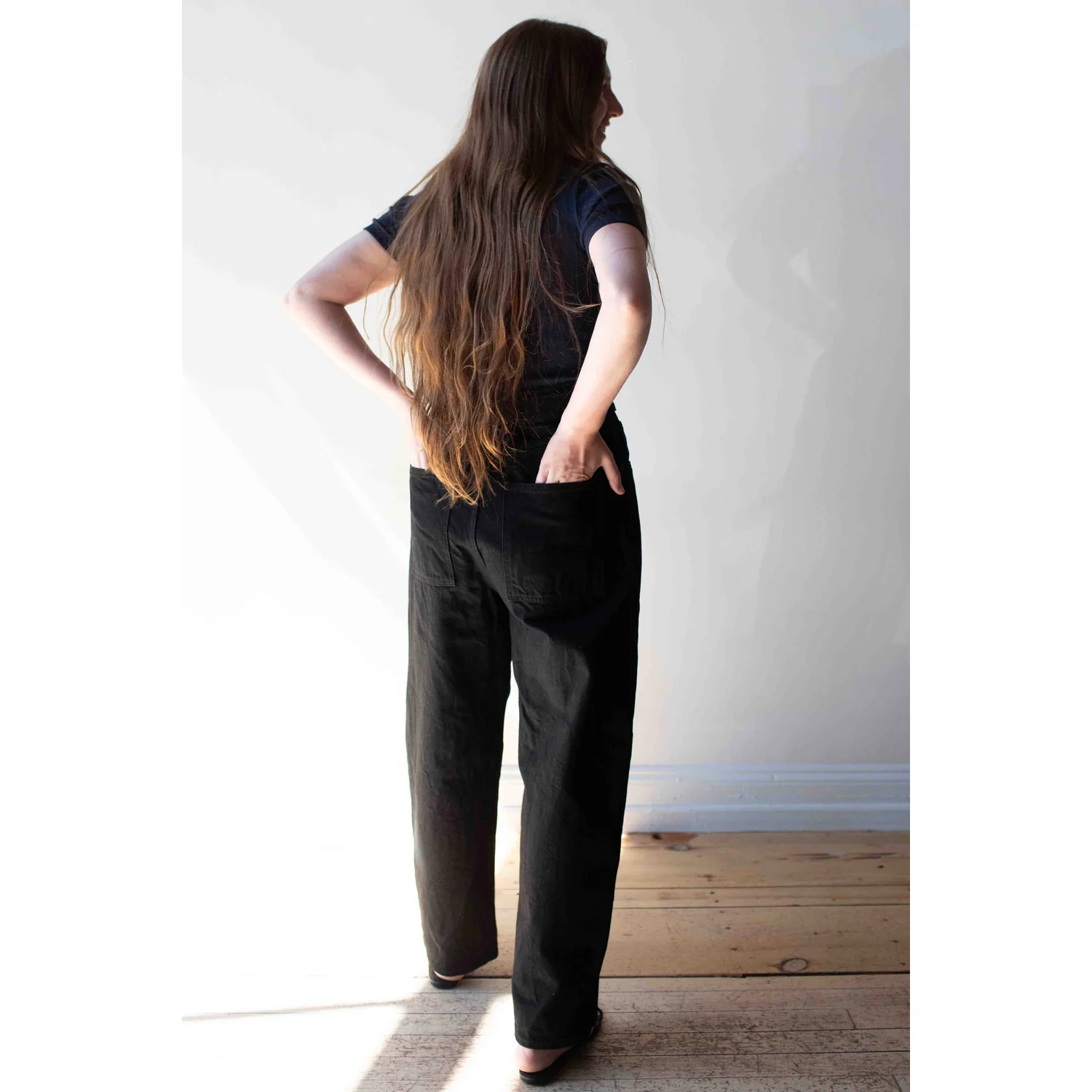 Flore Flore Car Cropped in Navy - Image 5