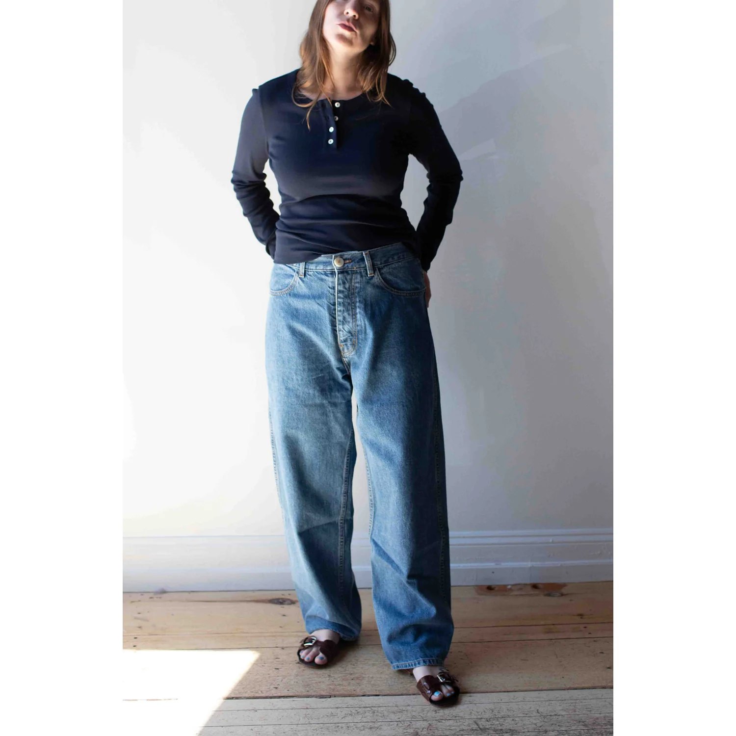 Flore Flore Jess Longsleeve in Navy - Image 4