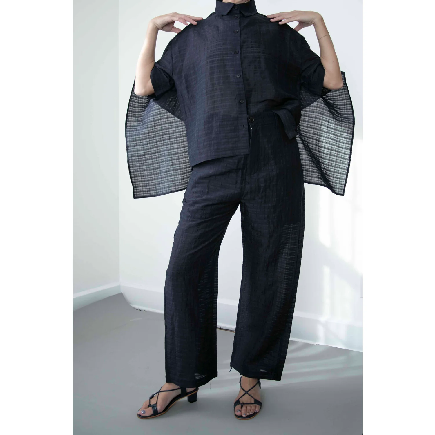 Henrik Vibskov Square Shirt in Navy - Image 4