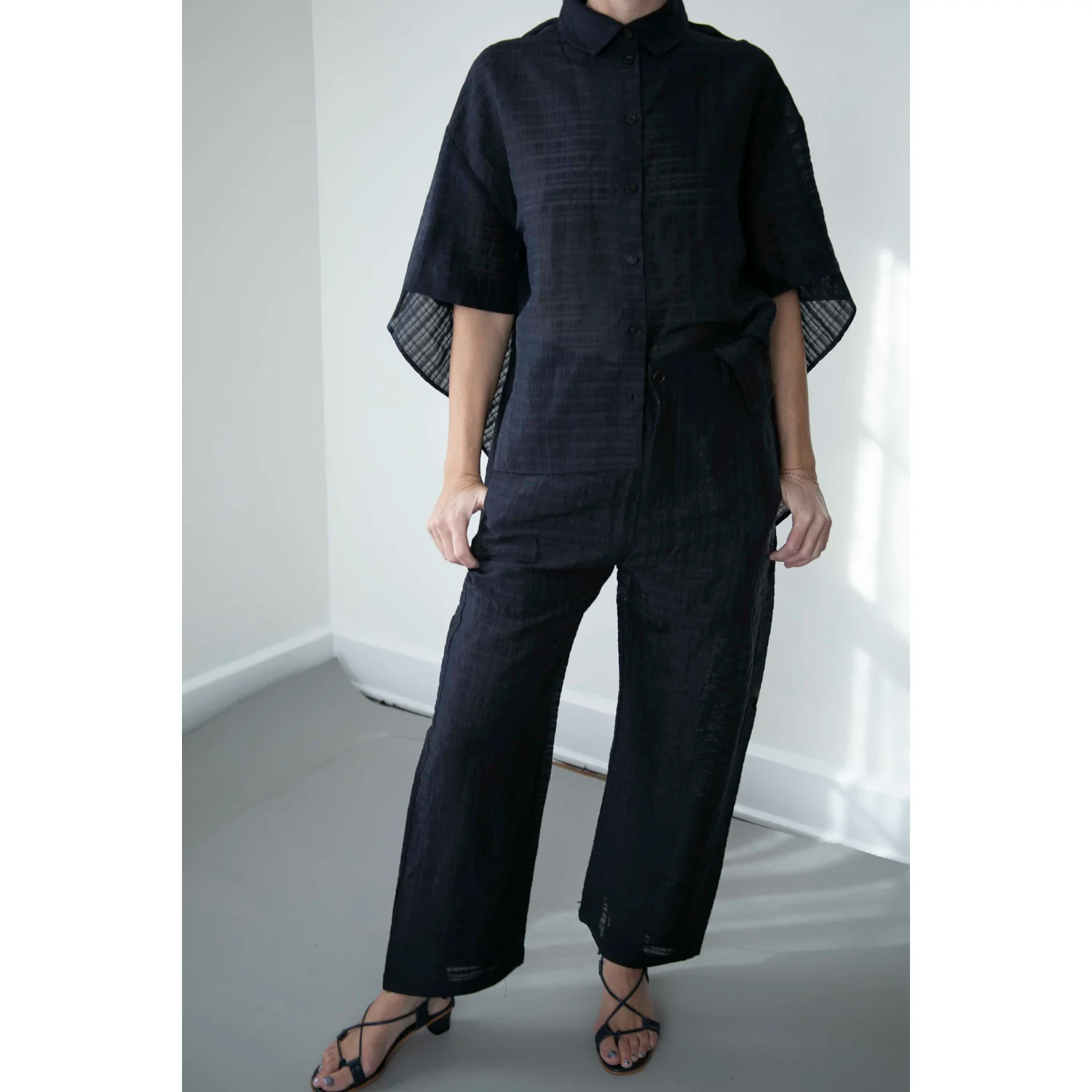 Henrik Vibskov Square Shirt in Navy - Image 5