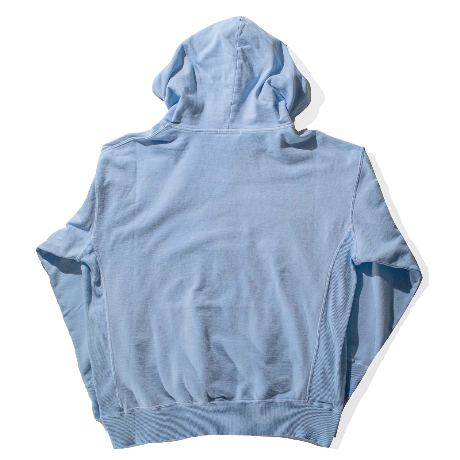 Ichi Antiquités Lightweight Pigment French Terry Hoodie in Light Blue - Image 3