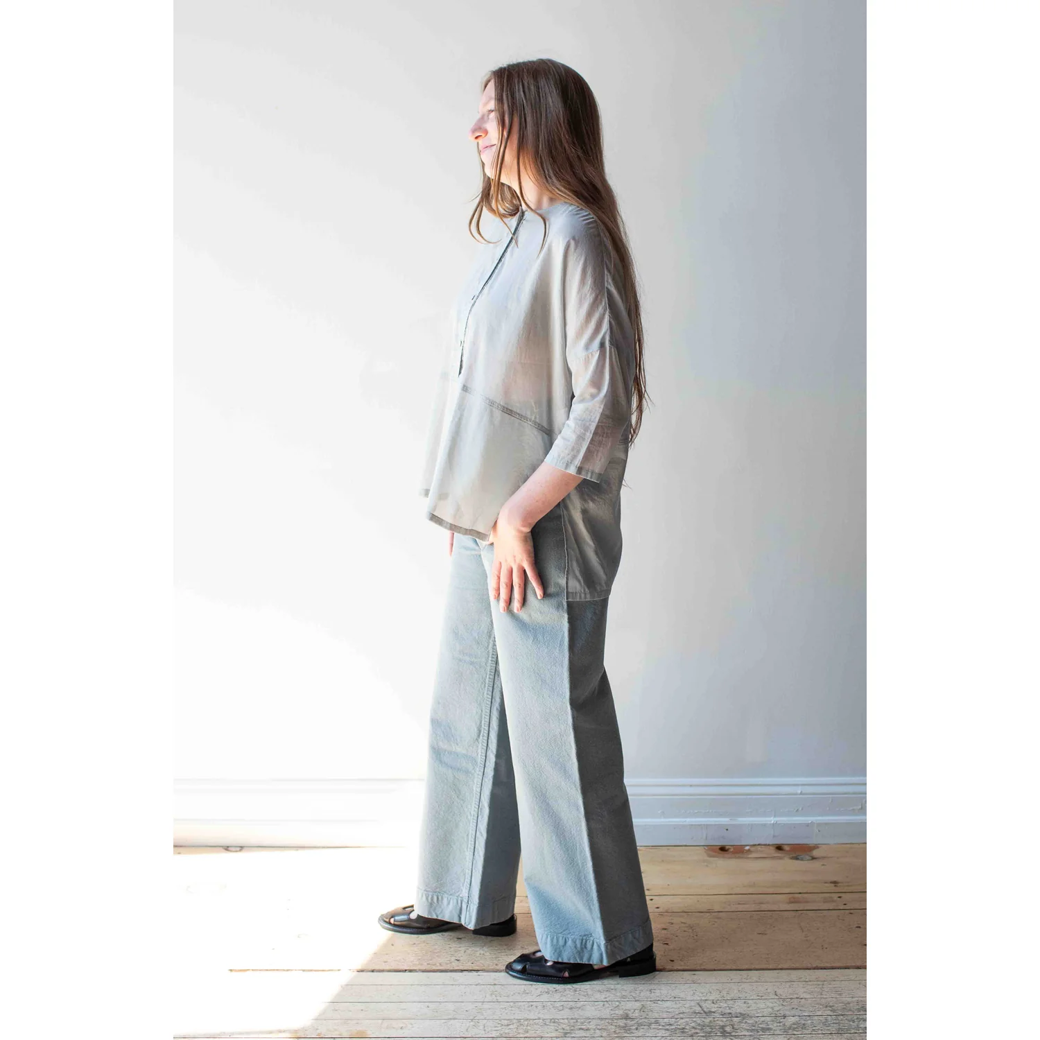 Jesse Kamm Sailor Pant in Shark - Image 5