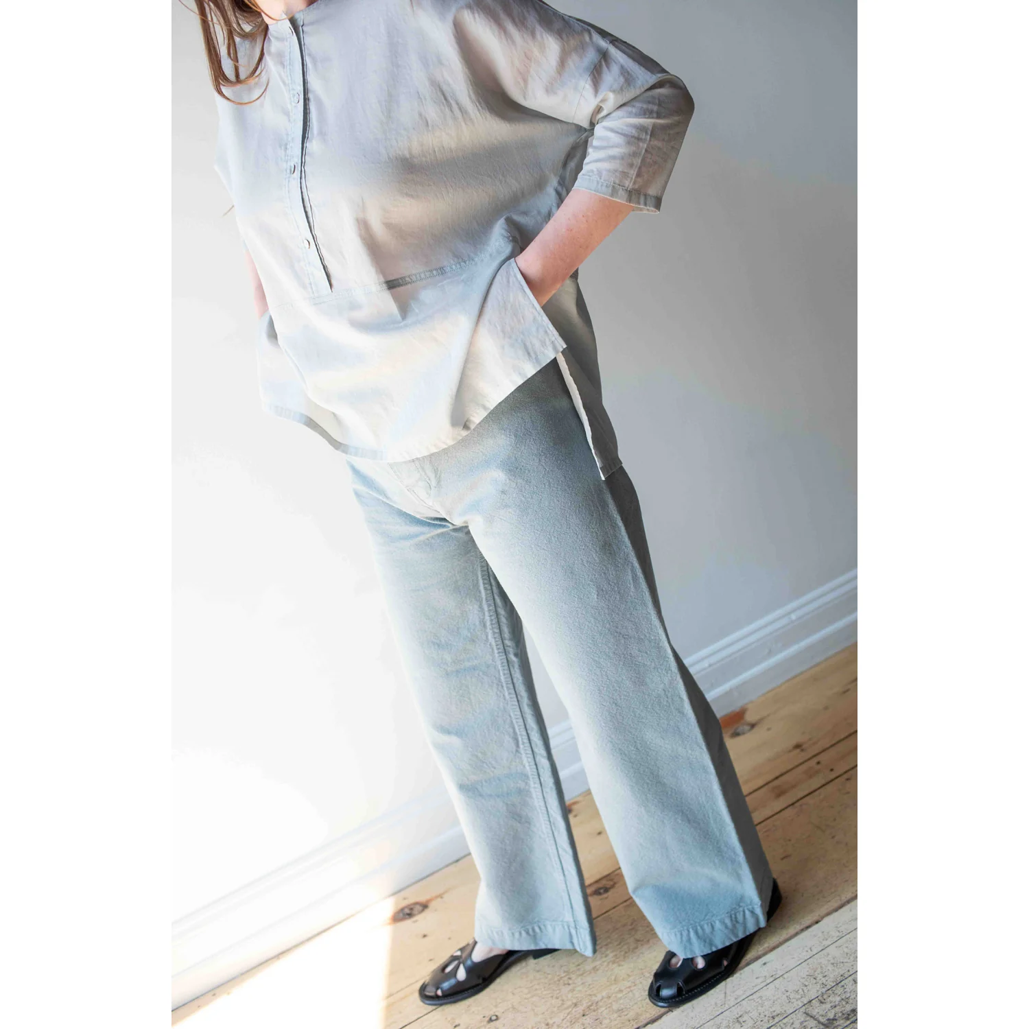 Jesse Kamm Sailor Pant in Shark - Image 7
