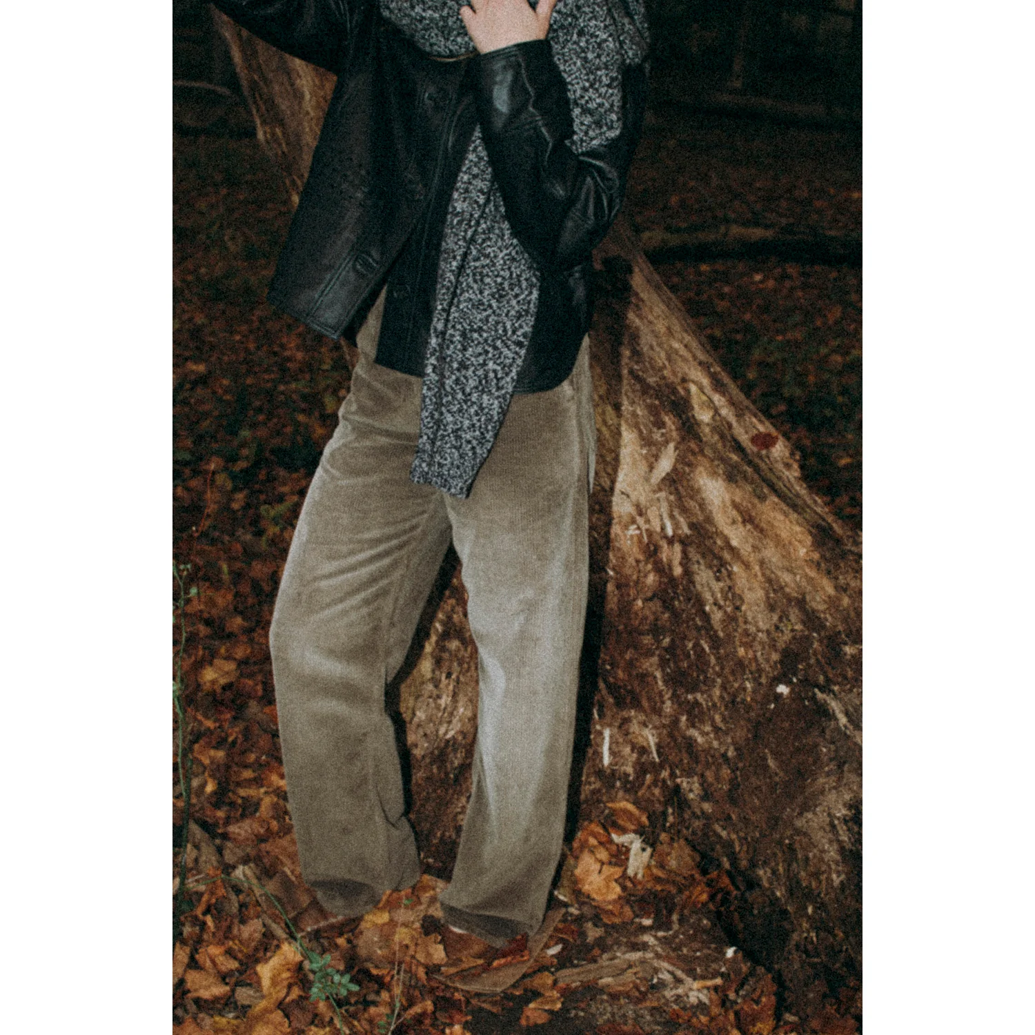 Kallmeyer Column Leg Jean in Mink Distressed Corduroy - Image 11