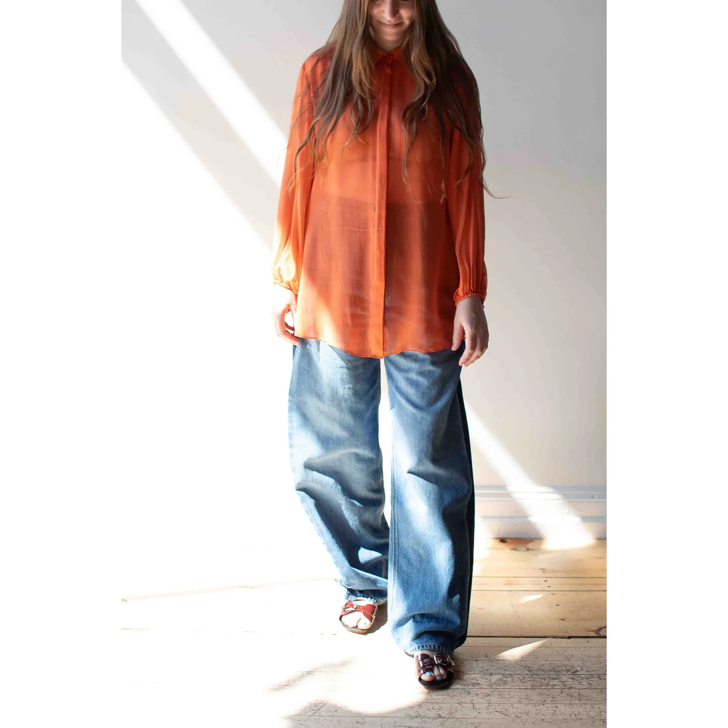 Kallmeyer Wide Leg Column Jean in Pure Blue Tuxedo - Image 4