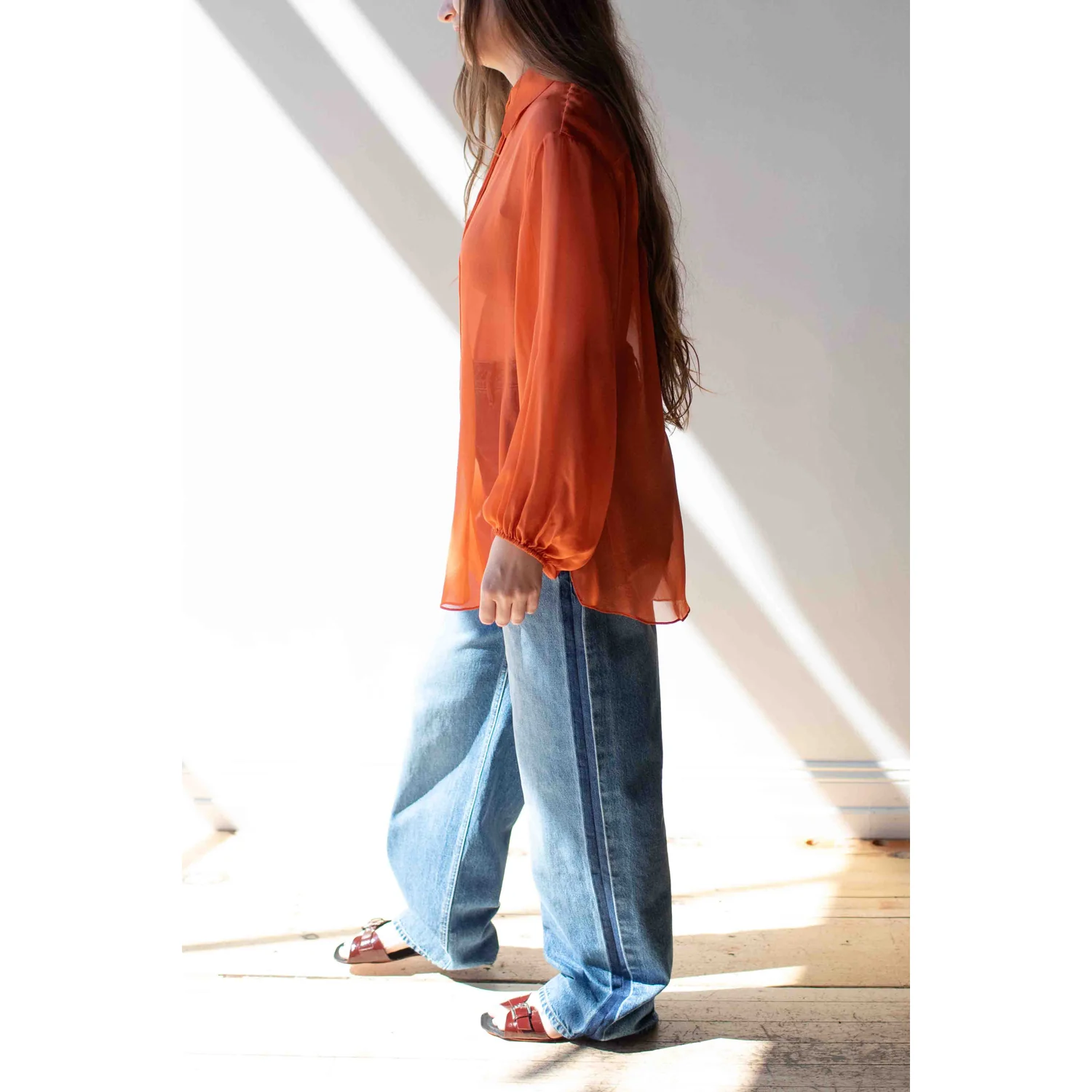 Kallmeyer Wide Leg Column Jean in Pure Blue Tuxedo - Image 6