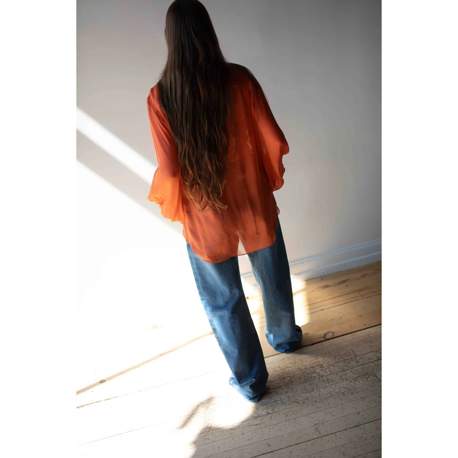 Kallmeyer Wide Leg Column Jean in Pure Blue Tuxedo - Image 7