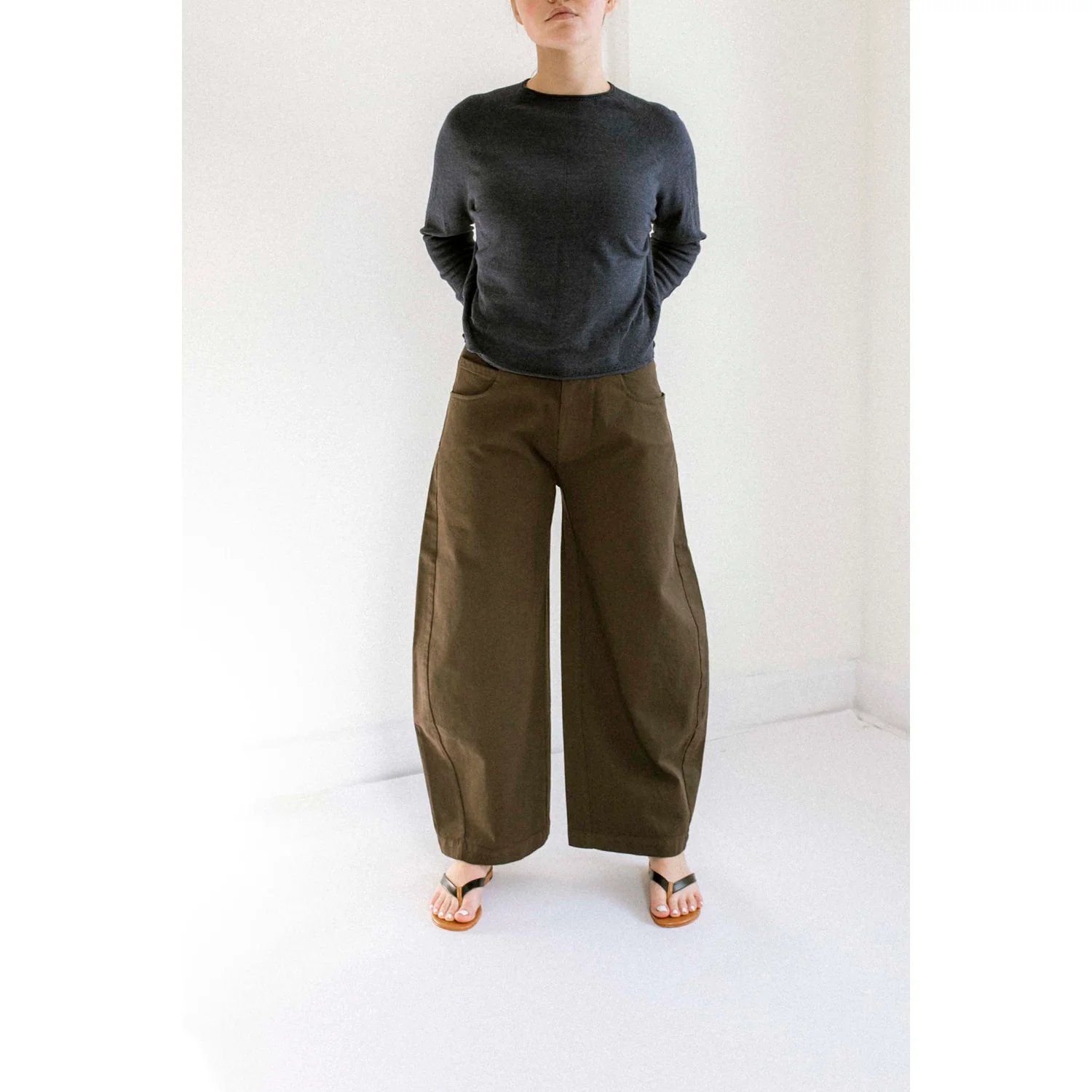 Labo.Art Wan Pants in Maron - Image 11