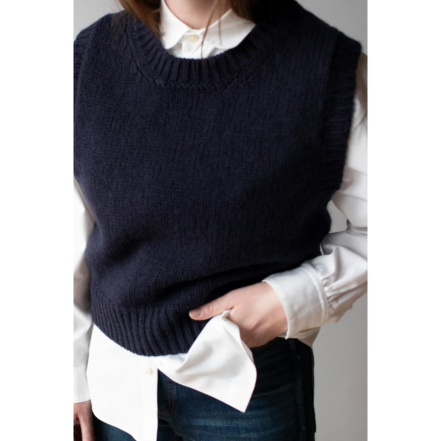 MHL. Longline Shirt in White Compact Cotton Poplin - Image 5