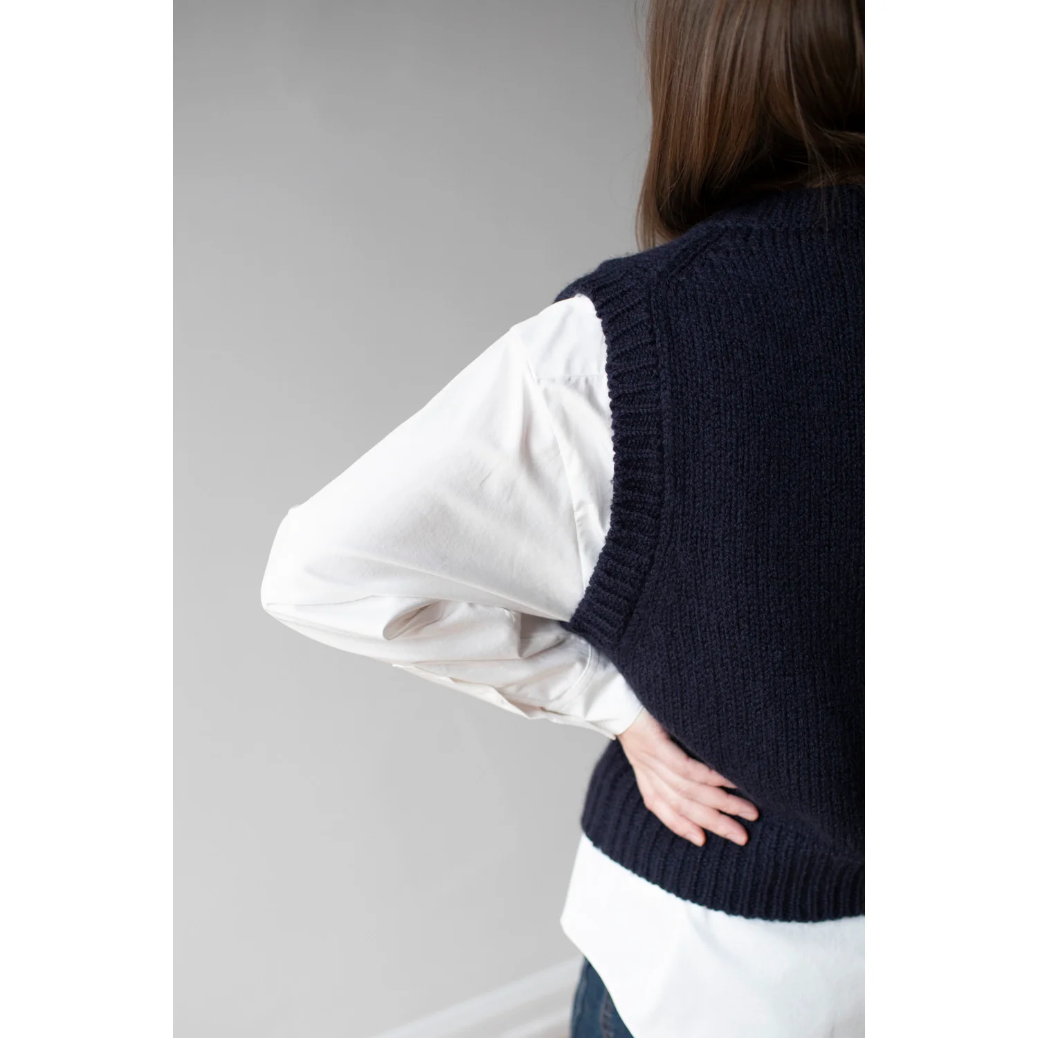 MHL. Longline Shirt in White Compact Cotton Poplin - Image 9