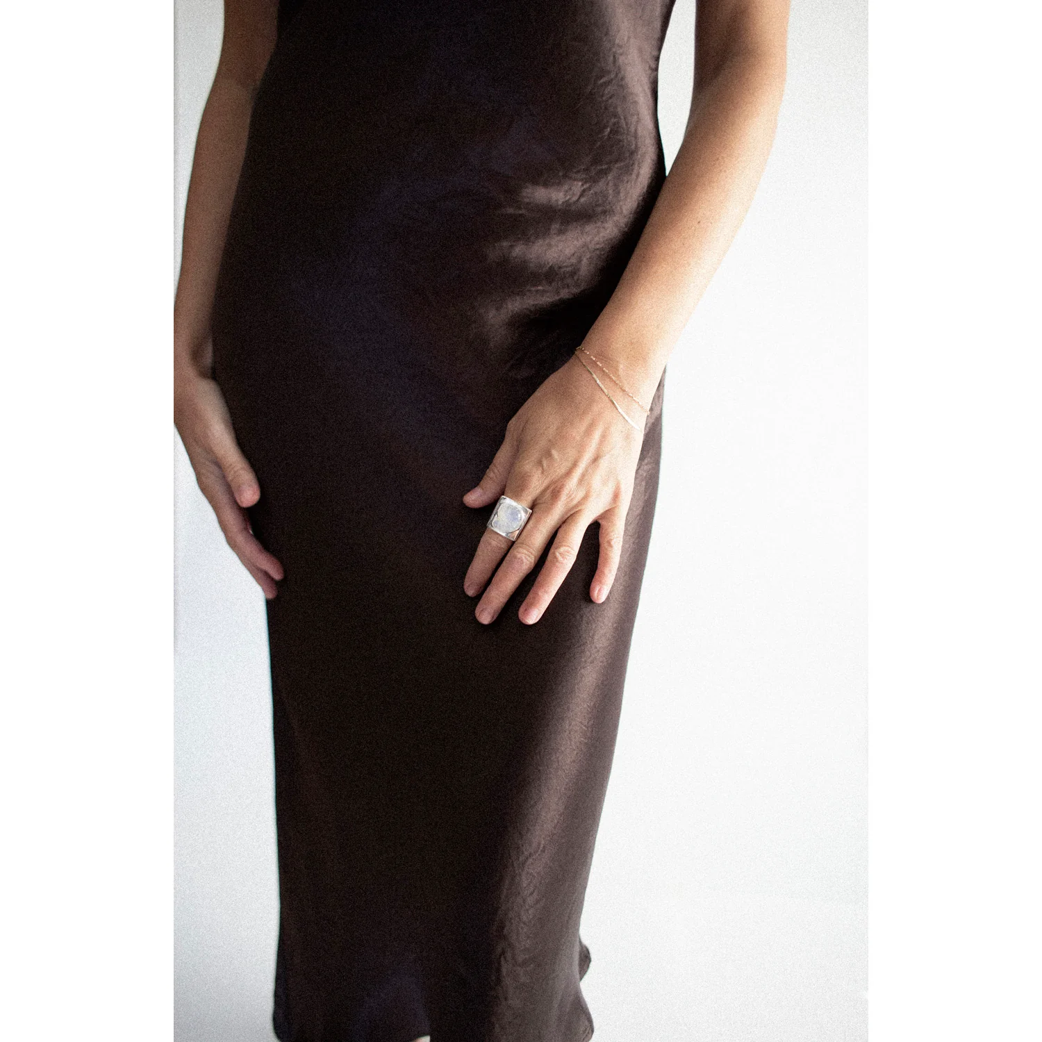 Nomia Crossback Halter Dress in Dark Brown - Image 6