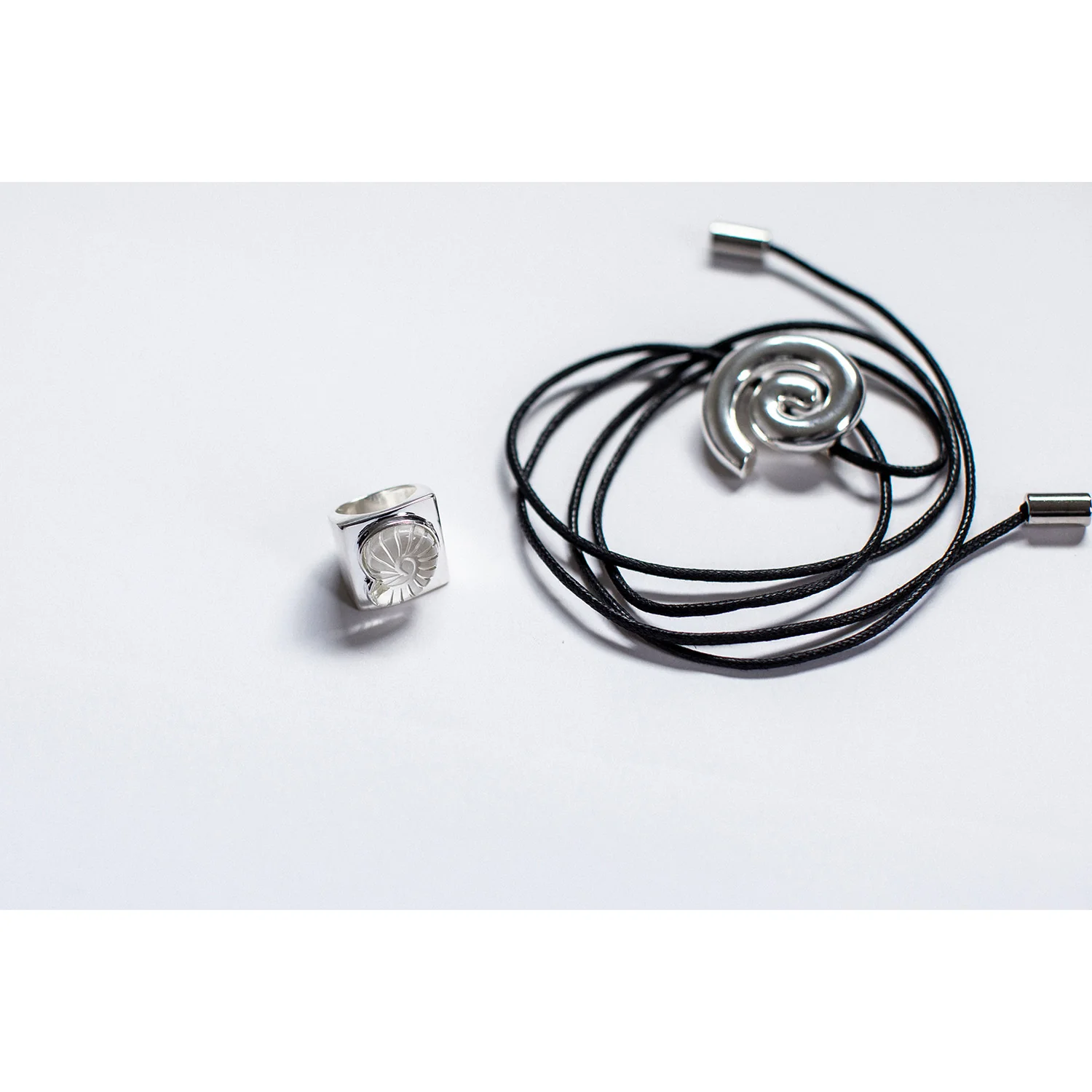 Nomia Spiral Cord Necklace in Silver - Image 6