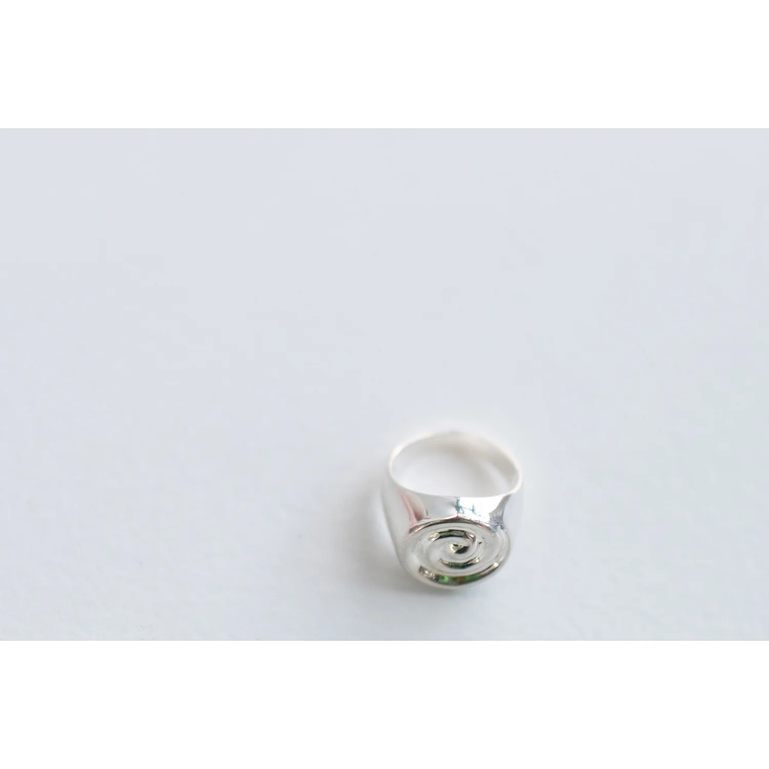 Nomia Spiral Signet Ring in Sterling Silver - Image 3