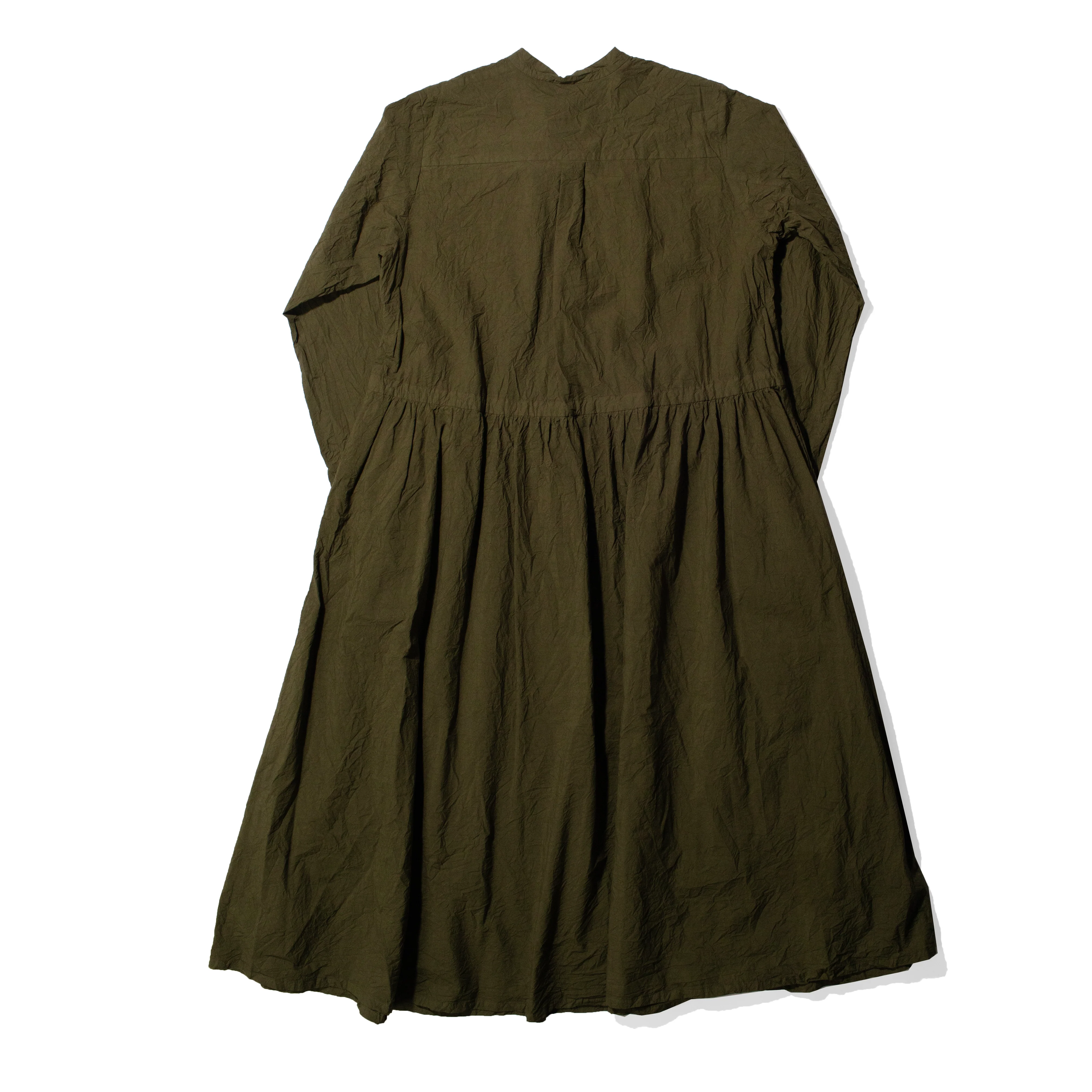 Pas de Calais Cotton Typewriter Dress in Khaki - Image 3