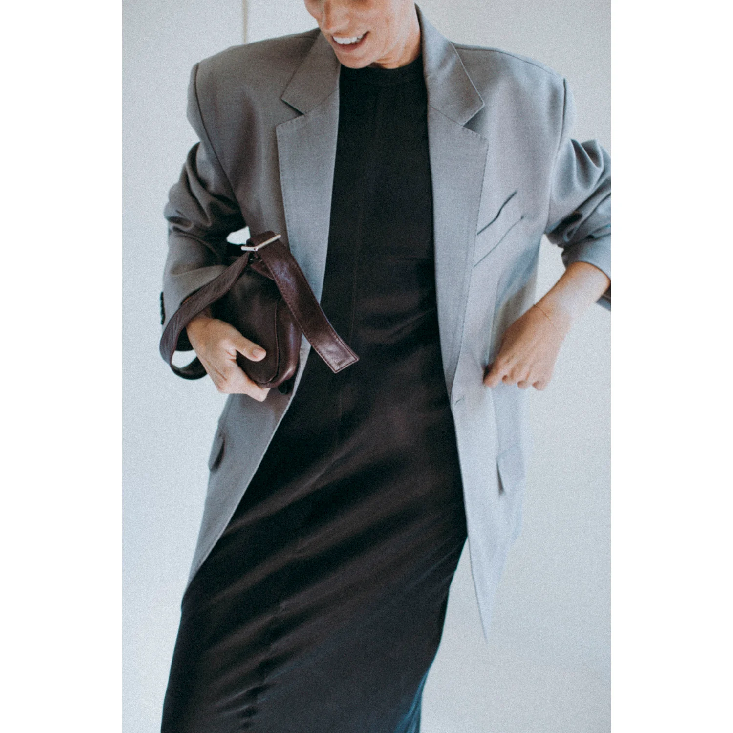 Sayaka Davis Draped Waist Dress in Black - Image 9