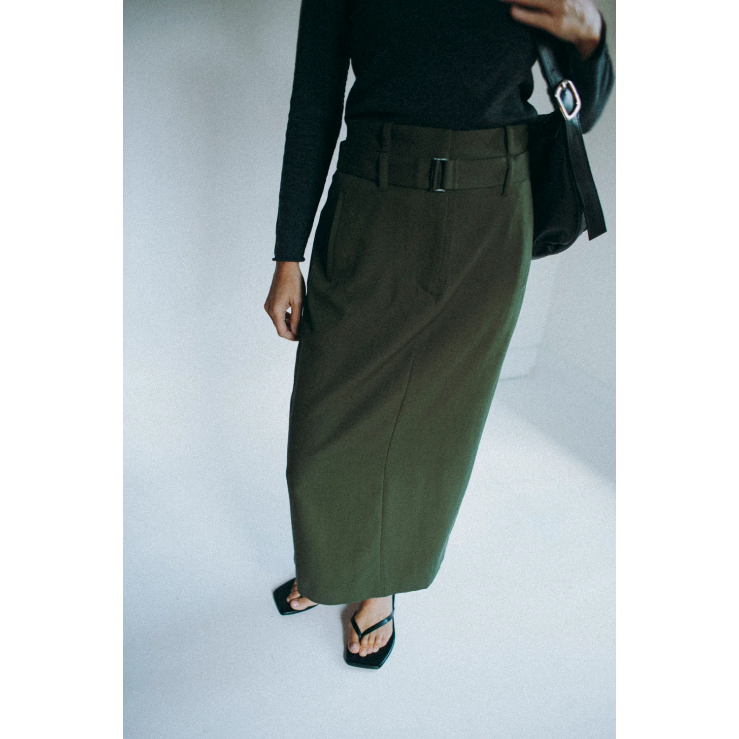 Sayaka Davis I-Line Skirt in Sap Green - Image 6