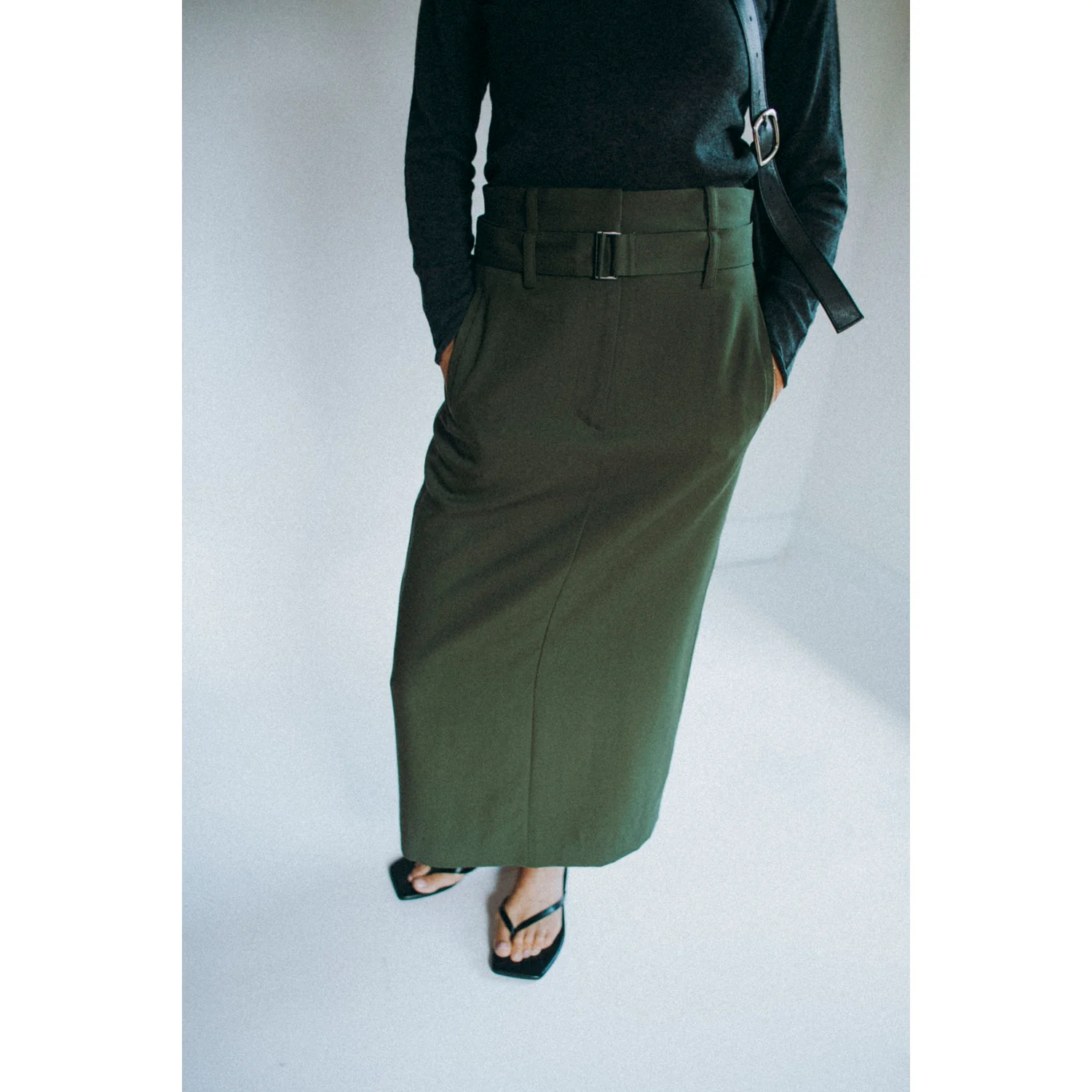 Sayaka Davis I-Line Skirt in Sap Green - Image 7