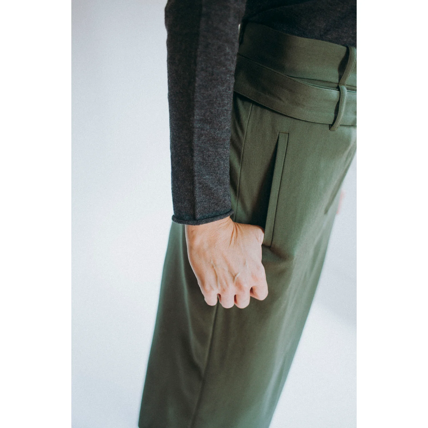 Sayaka Davis I-Line Skirt in Sap Green - Image 8