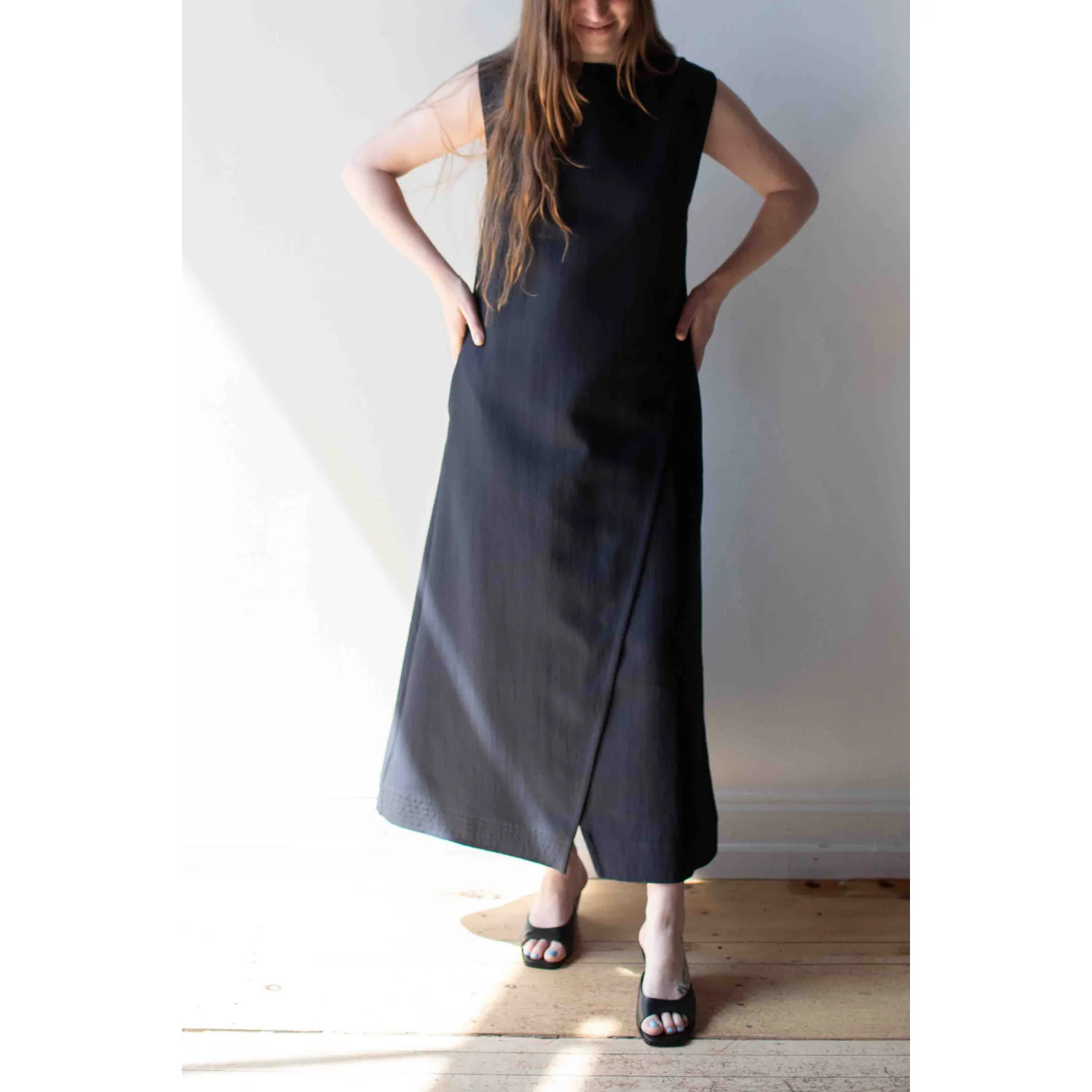 Studio Nicholson Corus Dress in Darkest Navy - Image 4