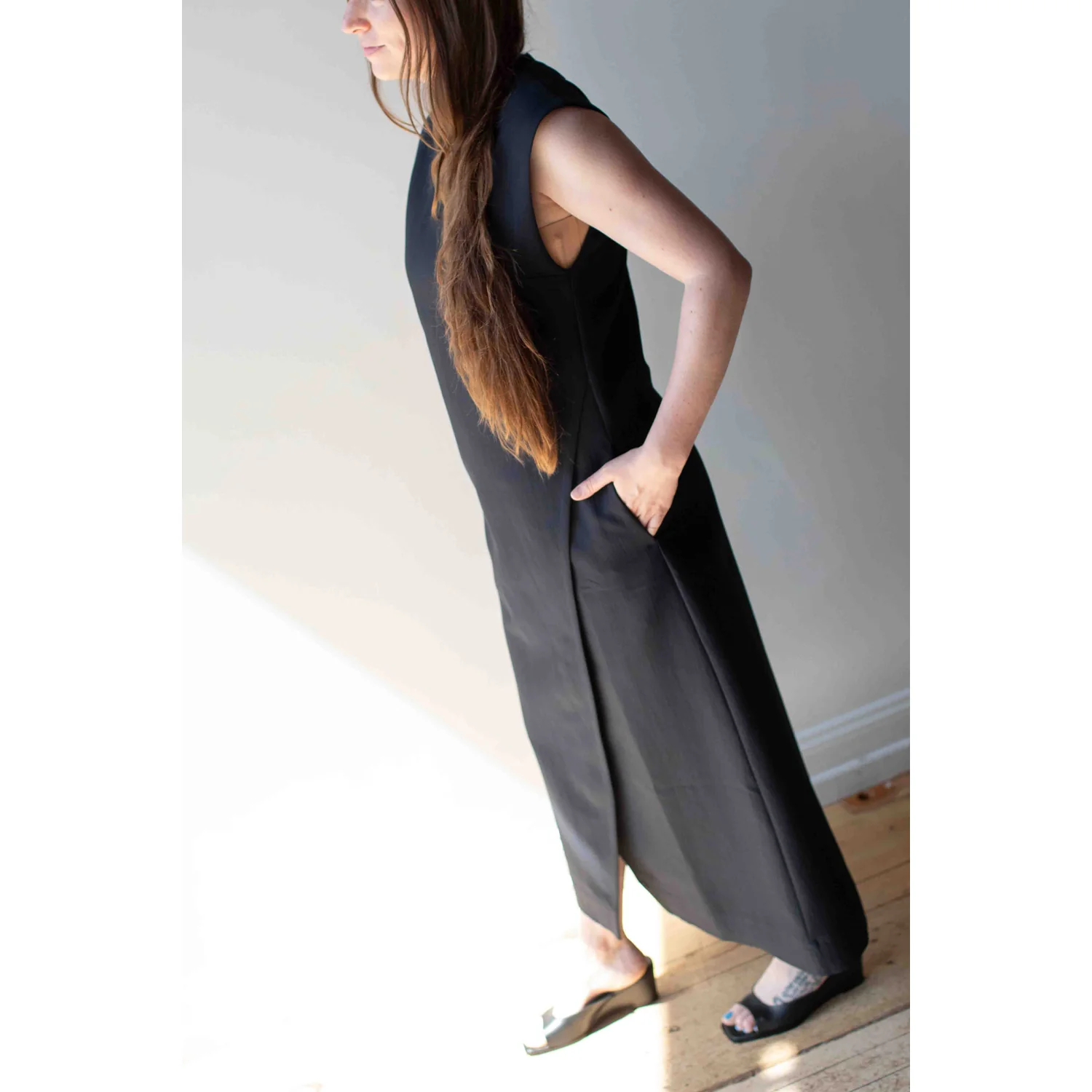 Studio Nicholson Corus Dress in Darkest Navy - Image 5