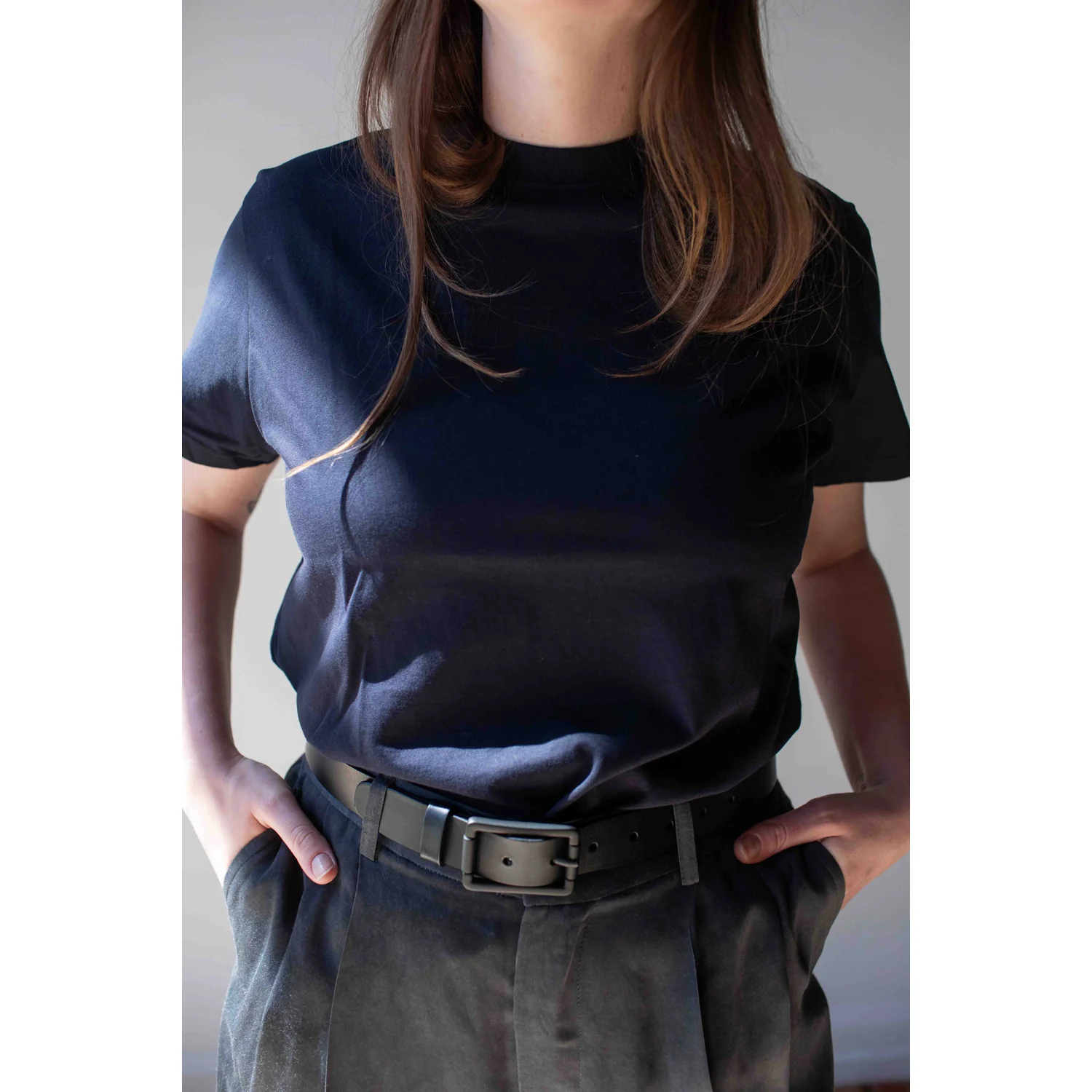 Studio Nicholson Marine T-Shirt in Darkest Navy - Image 4