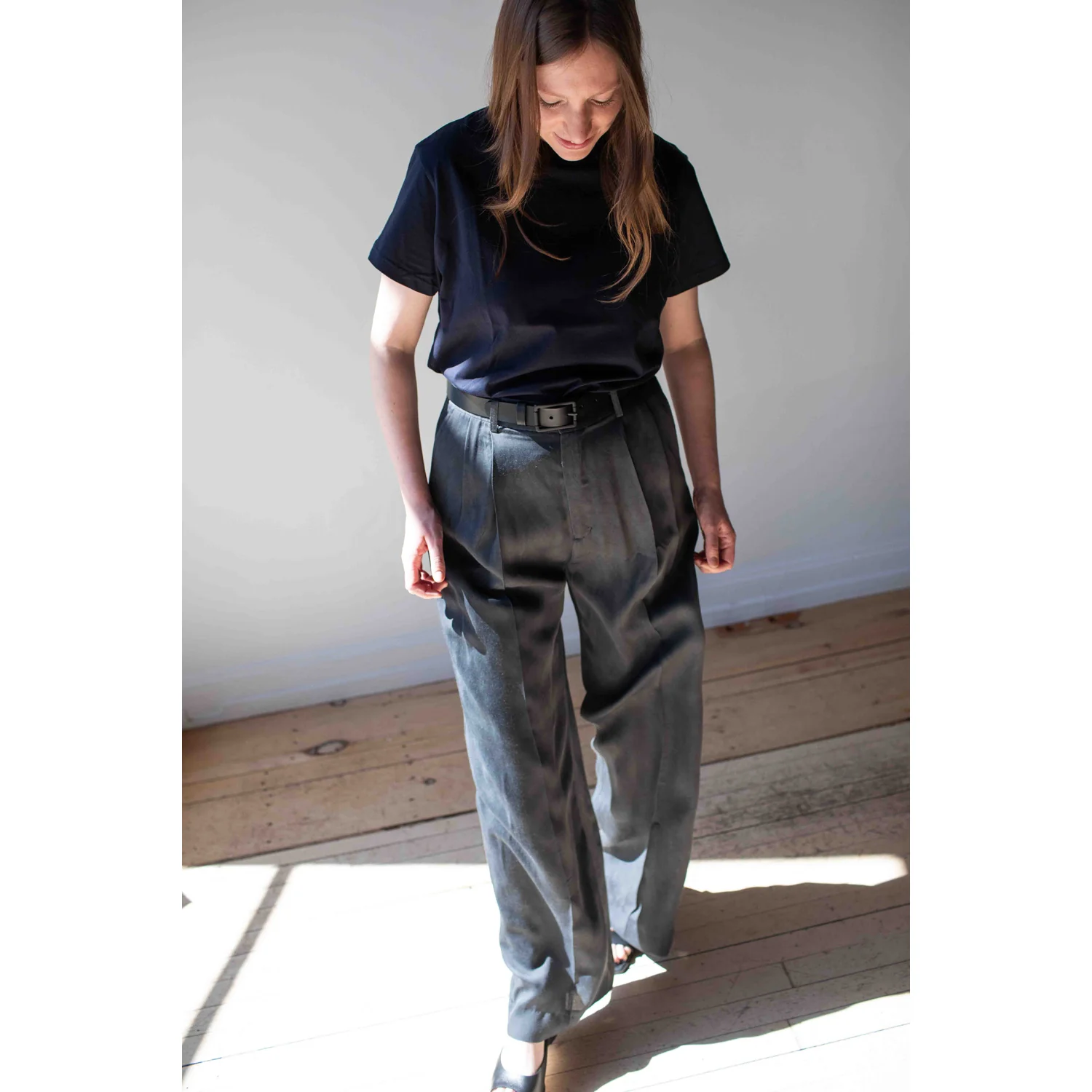 Studio Nicholson Marine T-Shirt in Darkest Navy - Image 5