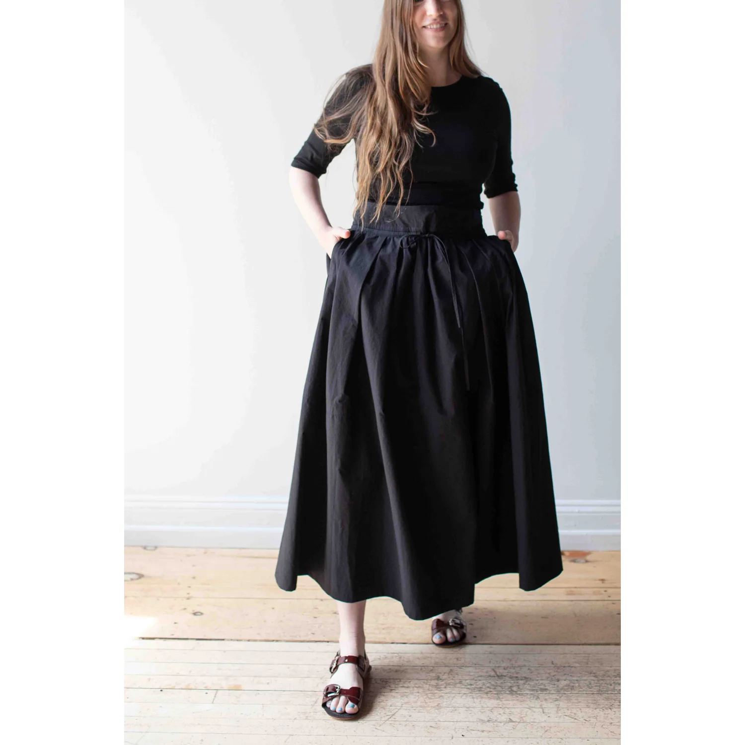 Studio Nicholson Ottowa Skirt in Washed Black - Image 4