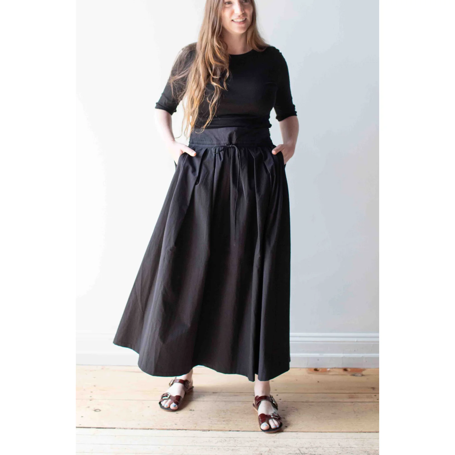 Studio Nicholson Ottowa Skirt in Washed Black - Image 5