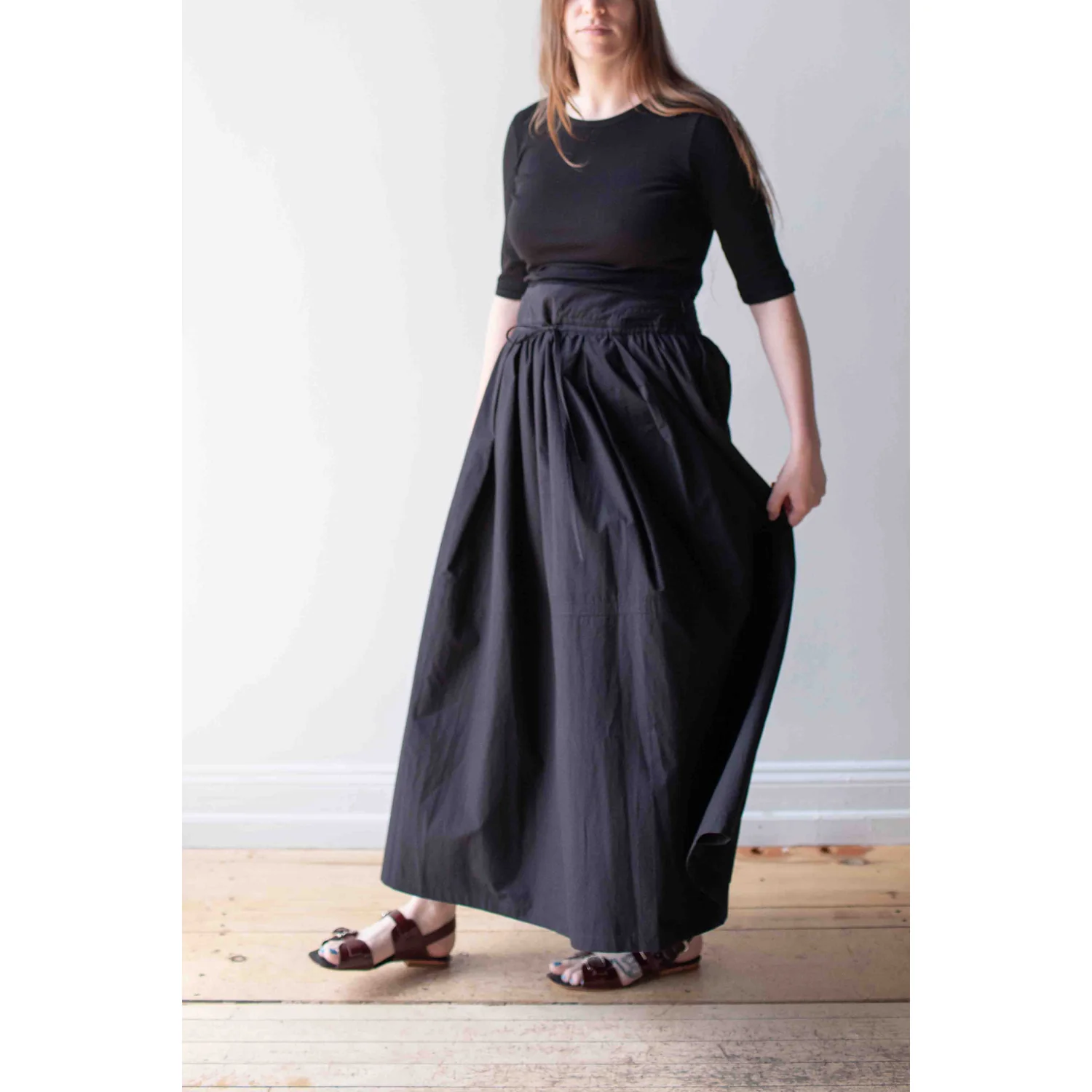 Studio Nicholson Ottowa Skirt in Washed Black - Image 6